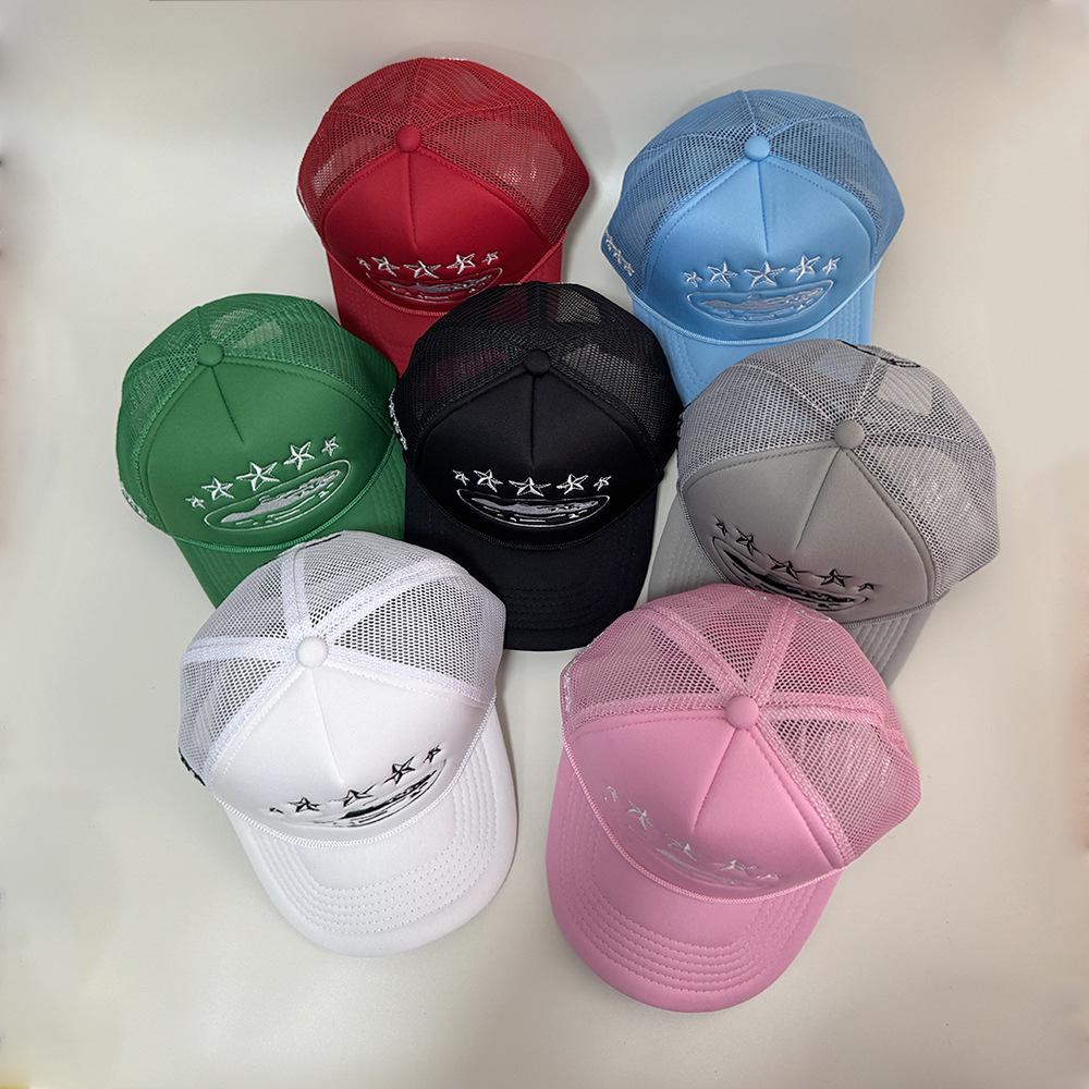 Corteiz CRTZ Five-Star Color Block Mesh Trucker Baseball Cap