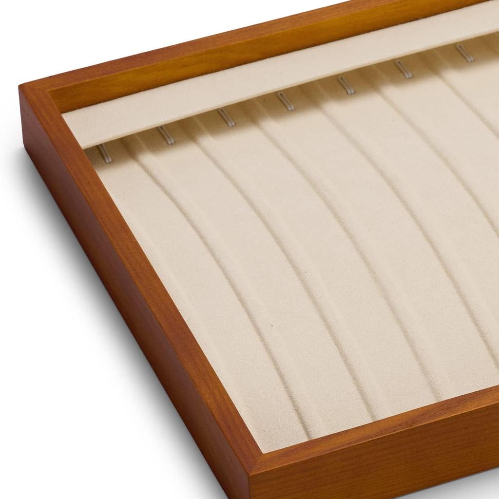 Woodten Jewelry Wooden Jewelry Storage Tray for Suitable for Fashion and Long Chains P05301 Tray, 13-Grid Bracelets, High-End Bracelets, Pendants,