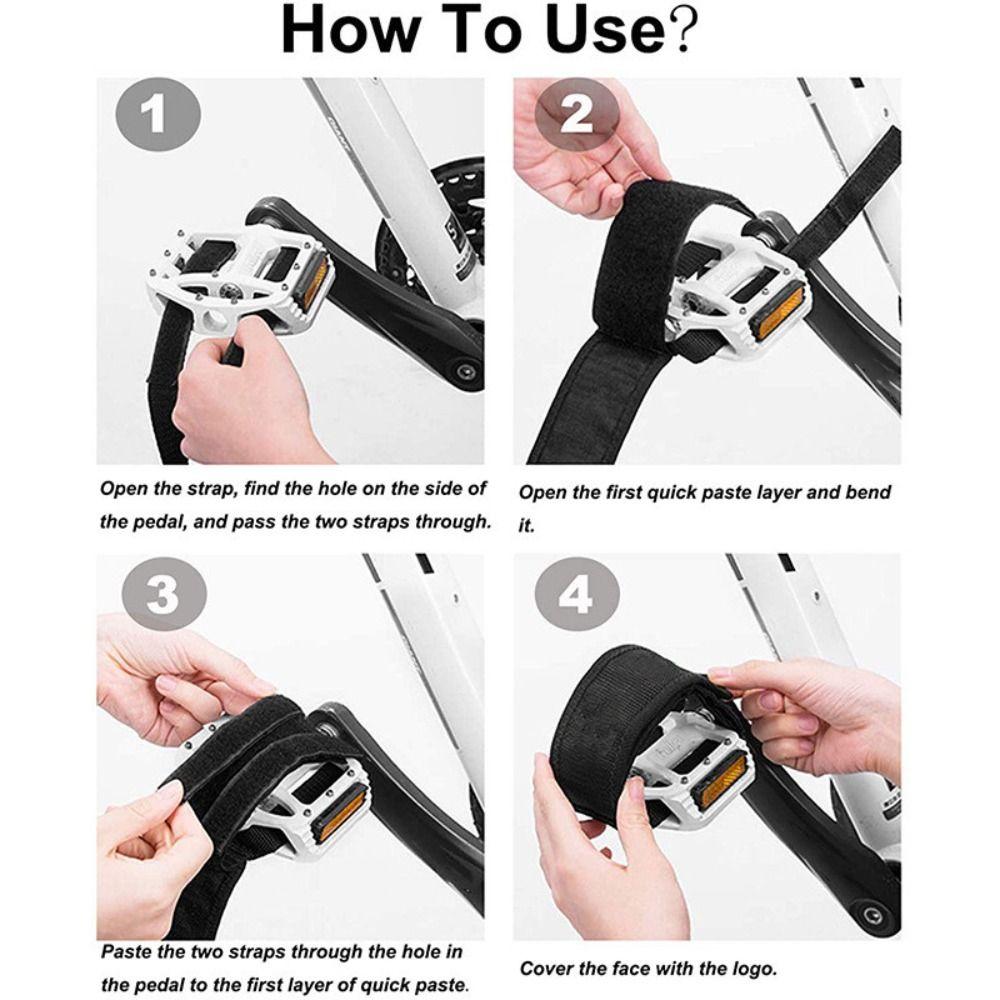 Bike Stunts Bicycle Pedal Fixed Gear Toe Clip Bike Pedal Tape Foot Strap Belt Bicycle Pedal Straps
