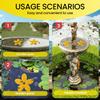 Plateforme Portable Jaune de Stations de Boisson pour Pollinisateurs pour Balcon Bains d'Oiseaux Sécurise Jardin Cour Arrière Protecteur contre les Insectes