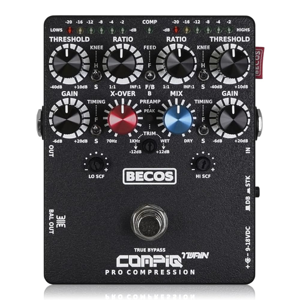 

BECOS CompIQ Twain Pro MK2 Compressor Guitar Effector /