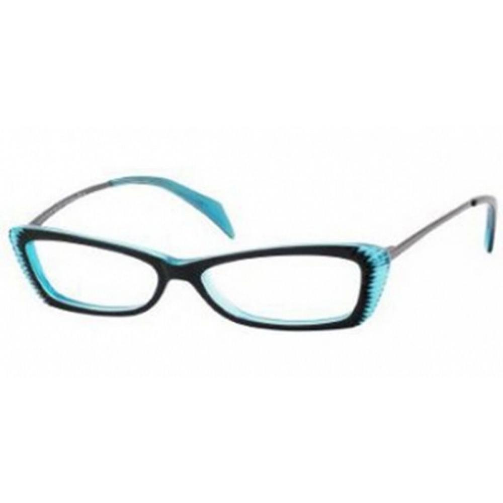

Alexander Mcqueen Amq 4163 R2k Unisex Eyeglasses Black Turquoise Blue/52