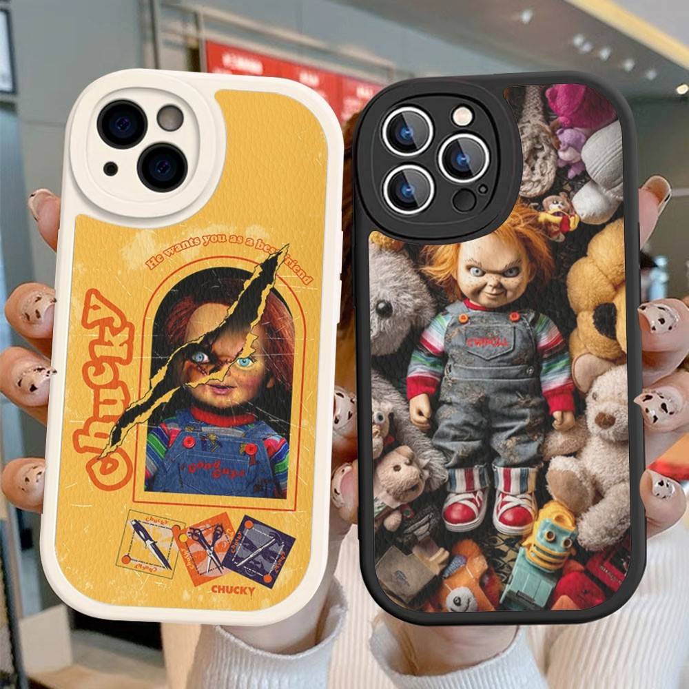 Horror C-Chucky Movie Phone Case For IPhone 16 15 14 13 12 11 Pro Max Plus Leather Shockproof Cover