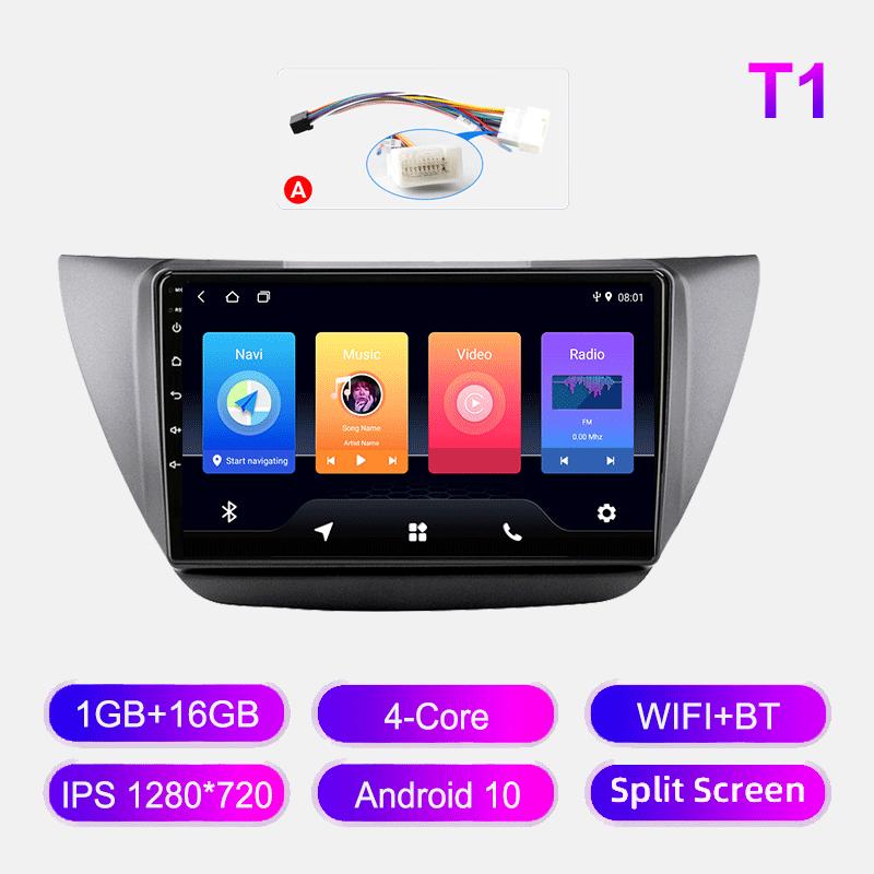 Android Autorádio Pro Mitsubishi Lancer 9 CS 2000-2010 Multimediální Přehrávač Hlavní Jednotka Stereo GPS Navigace BT WIFI 1+16GB