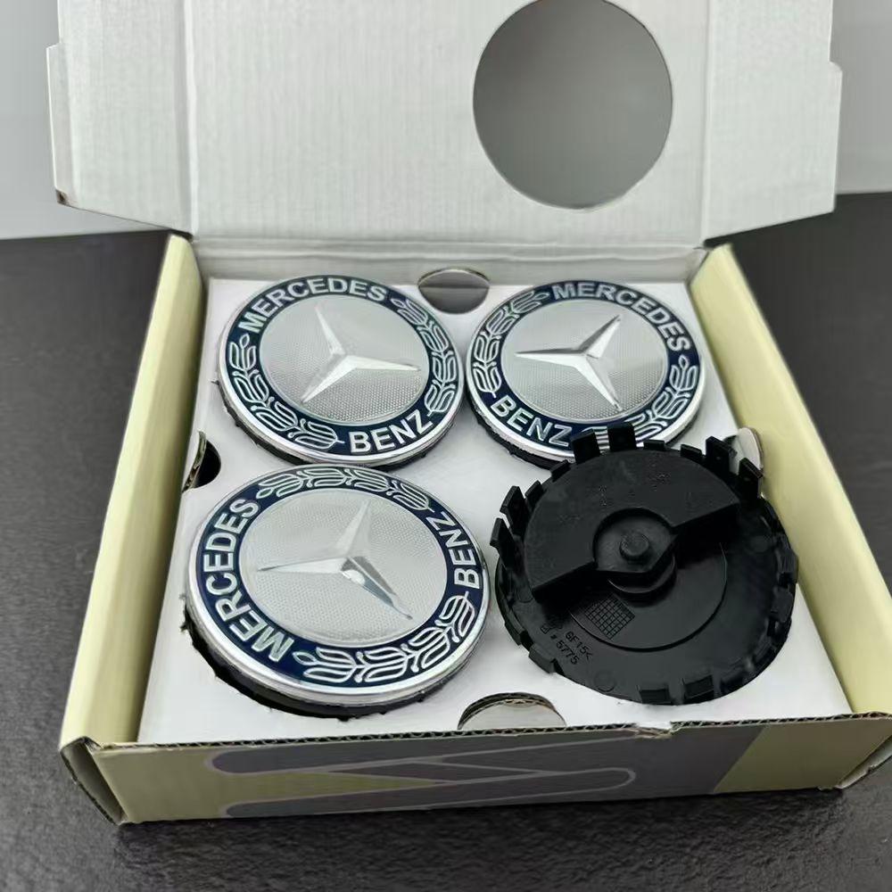 Benz CW23SSA 4pcs 75MM Car Wheel Hub Caps Floating Mercedes Benz C E A B S Class GLE GLA GLB GLC GLS W176 177 203 204 205 211 212 213 222