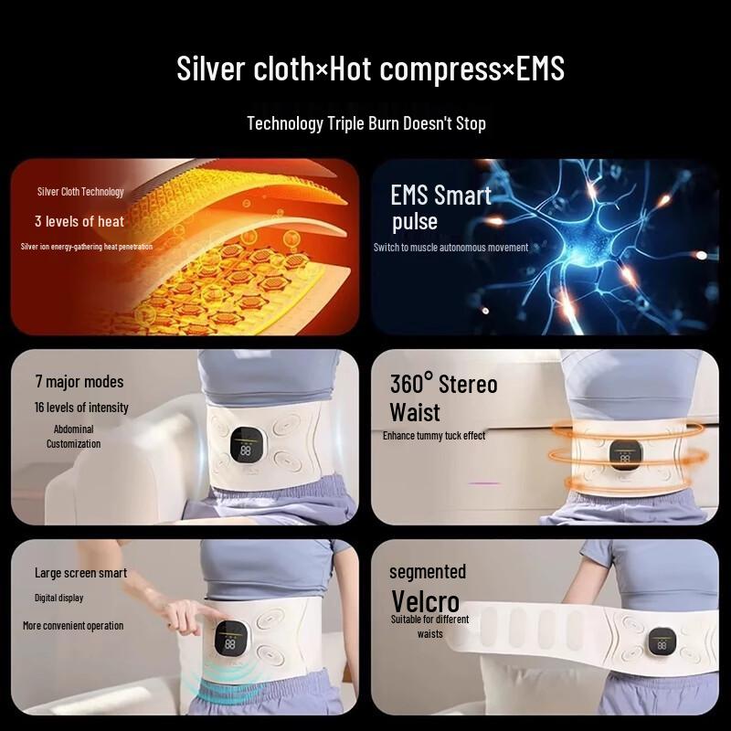 FAERCON F Heating Vibration Waist Massager Belt CN plug (adapter included)