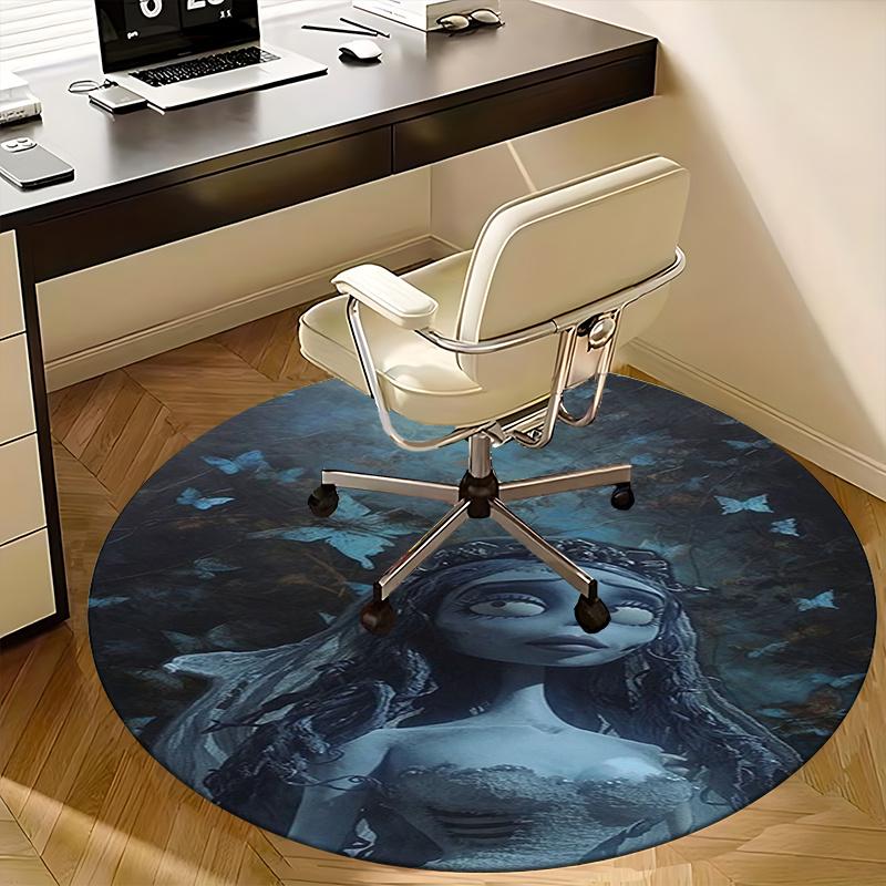 Corpse Bride Chair Mat - Round Carpet for Home Decor, Office Use, Bedroom, Living Room, Gift Idea0193b