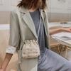 Woven Bag Women'S Trendy Fashion Lace Versatile Drawstring Bucket Bag One Shoulder Crossbody Straw Woven Bag