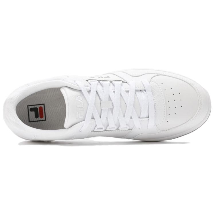 FILA Targa Fabric Synthetic Leather Comfortable Simple Versatile Durable Low-Top Sneakers Men sneakers White F12M442207F-CD