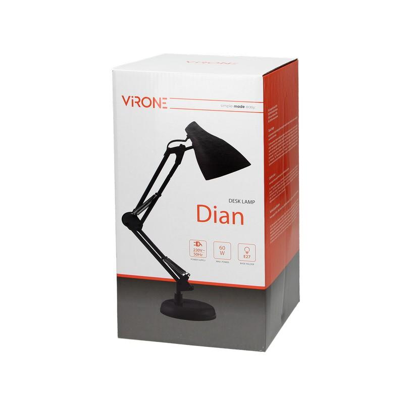DIAN DESK LAMP 60W E27 STEEL, RED - ON-DL-1/R