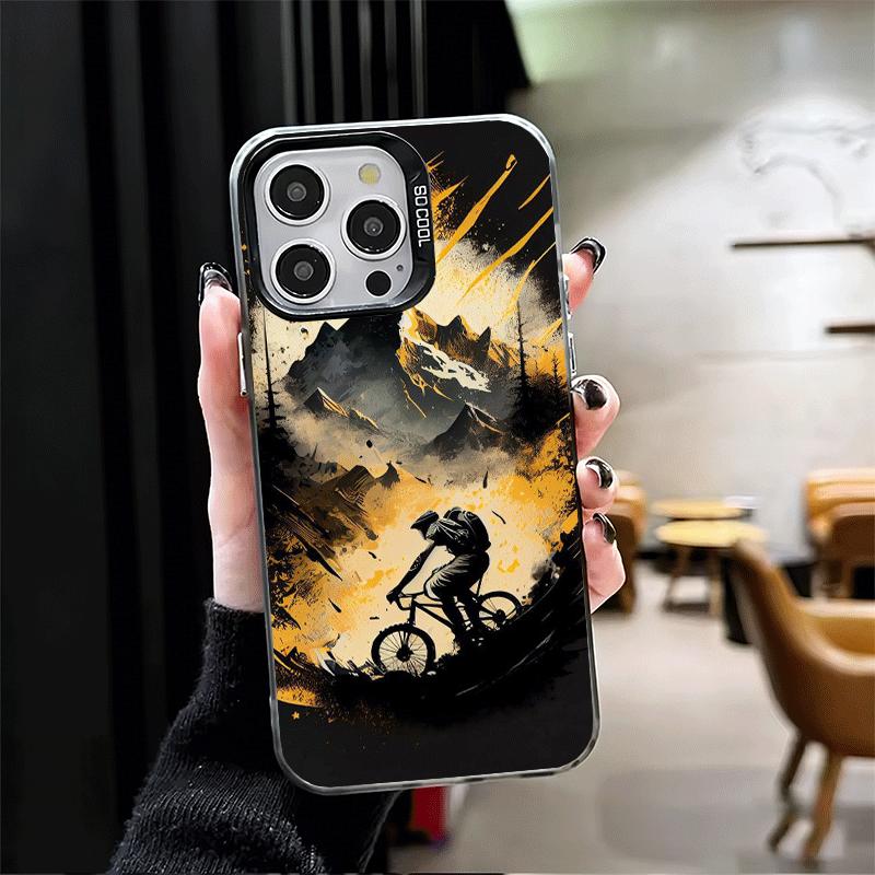 

Mountain Bike Bicycle Shockproof Phone Case for iPhone 17 Air 16 16E 15 Pro Max 14 Plus 13 Mini 12 Back Cover Anti Fall Fundas iPhone 14 Plus