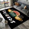 Tappeto Central Perk Friends TV Show per Soggiorno Camera da Letto Casa Decorazione Divano, Tappeto per Area Giochi Bambini Tappetino Antiscivolo Regalo