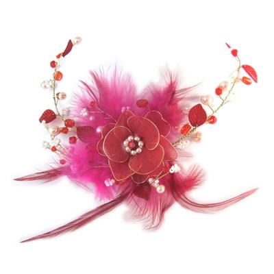 [E2491] - Designový náhrdelník 'Radieuse' Fushia Red