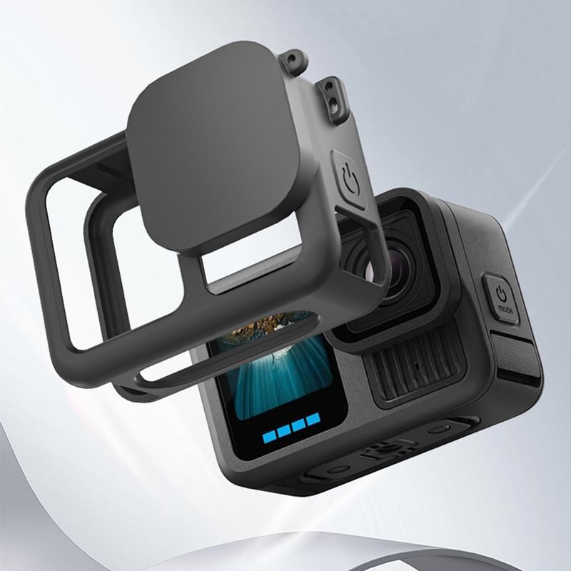 Silicone Case with Lens Cover & Lanyard Soft Sleeve Anti-Scratch Protective Housing Camera Protector for GoPro 13 Accessories