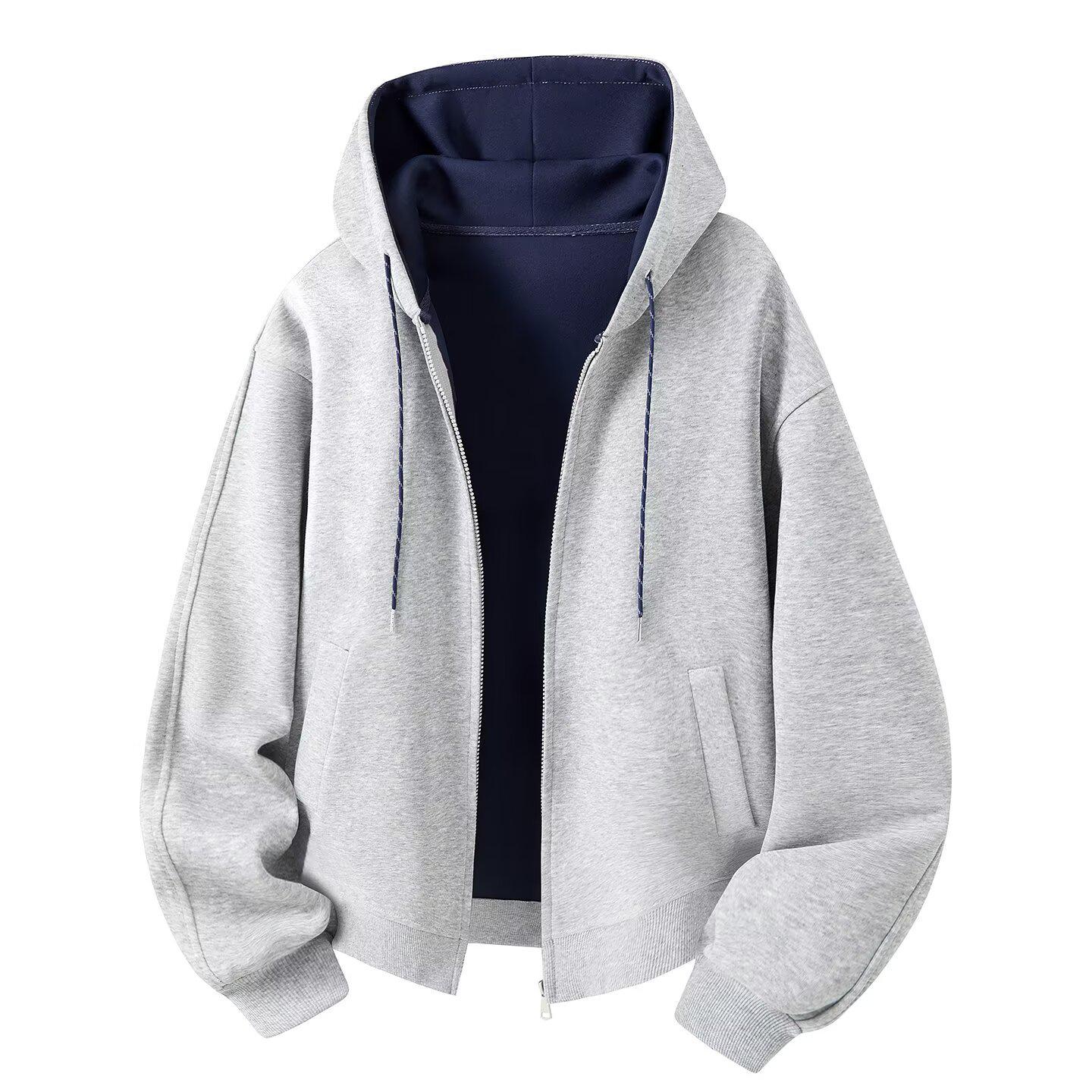 Unisex Heavyweight Bad Boy Cardigan Hoodie: Trendy American Style for Autumn & Spring L