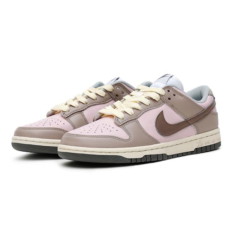 Nike Dunk Low 'light Smoke Grey' Low top Skateboard Shoes Women's Champagne Pink Brown DD1503-117(Team15-)