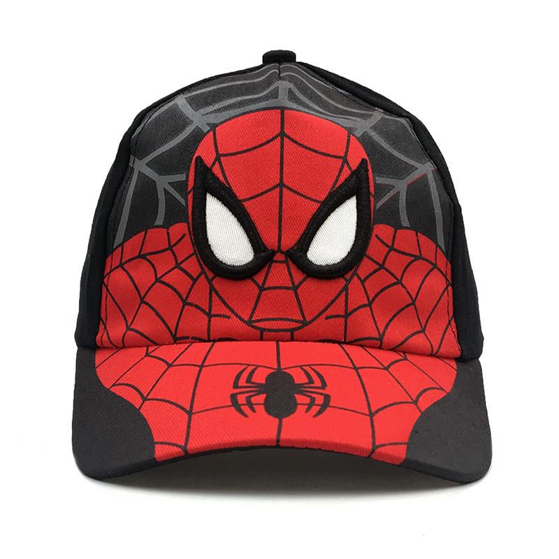 Kids Baseball Cartoon Cap With Embroidered Pattern And Short Brim