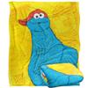 Sesame Street On The Streets Silky Cookie Monster Supersoft Blanket