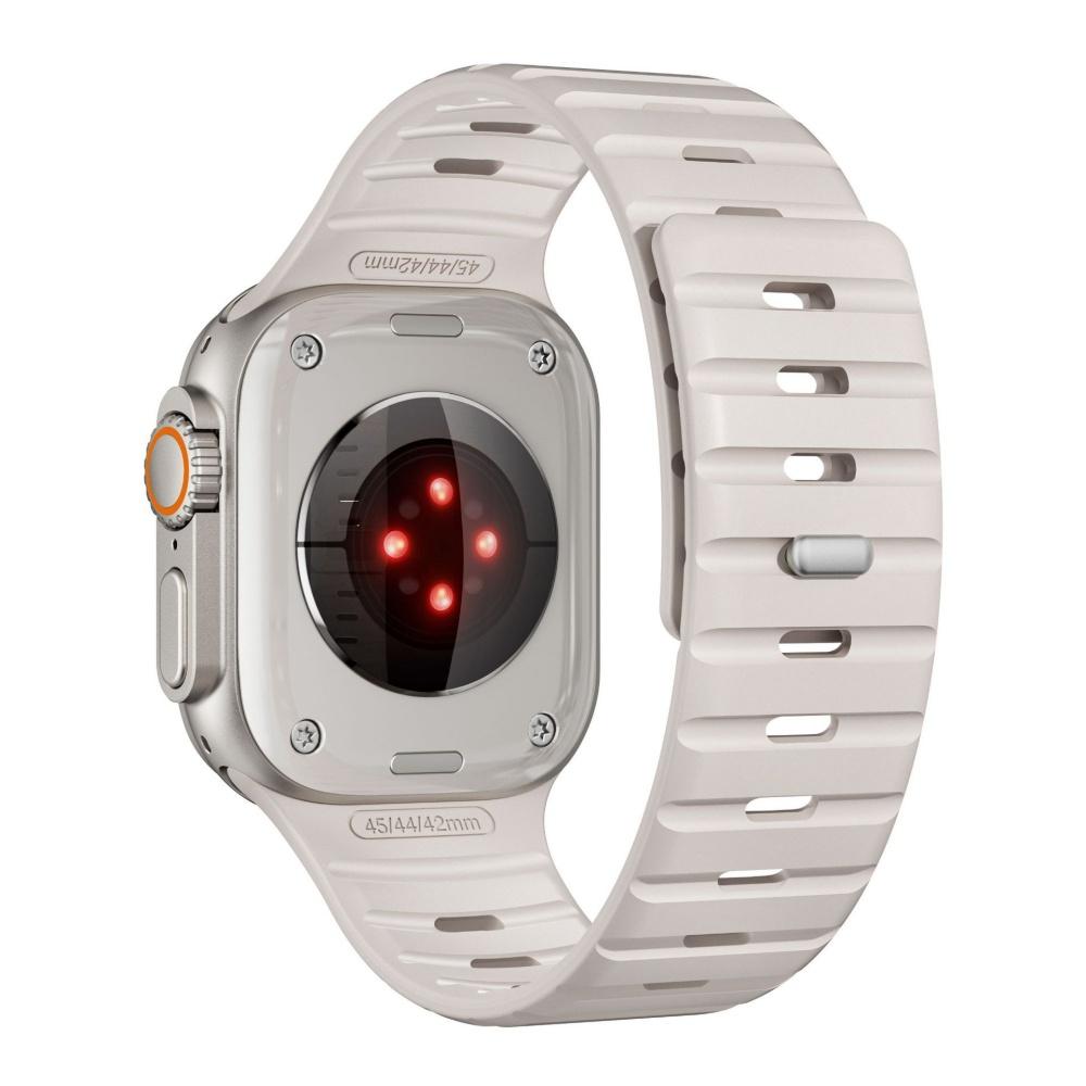 Magnetic Strap For Apple Watch Ultra 1 2 3 49mm 44mm 45mm 46mm 42mm 41 Sport Silicone Bracelet Belt IWatch Series 11 10 8 7 6 Se 3 Band