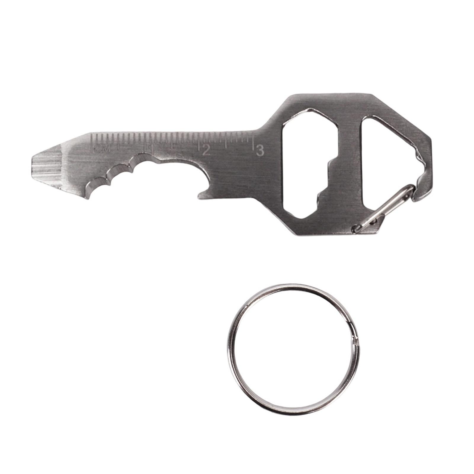 

Cobee Keychain Bottle Opener Multi Tool,Keychain Pocket Tool for Bottle Opener, Screwdriver, Ruler, , Bit Driver one size срібний