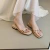 With Skirts, Beautiful Women's Cool Slippers 2025 Gentle Bow Open-toed Slippers Women's Summer Wear