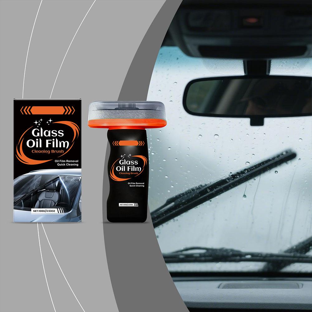 Car Glass Oil Film Remover Professional Car Windshield Film Anti-fog Cleaning Polishing Windows Clean Oil Brightening Brush R7D5