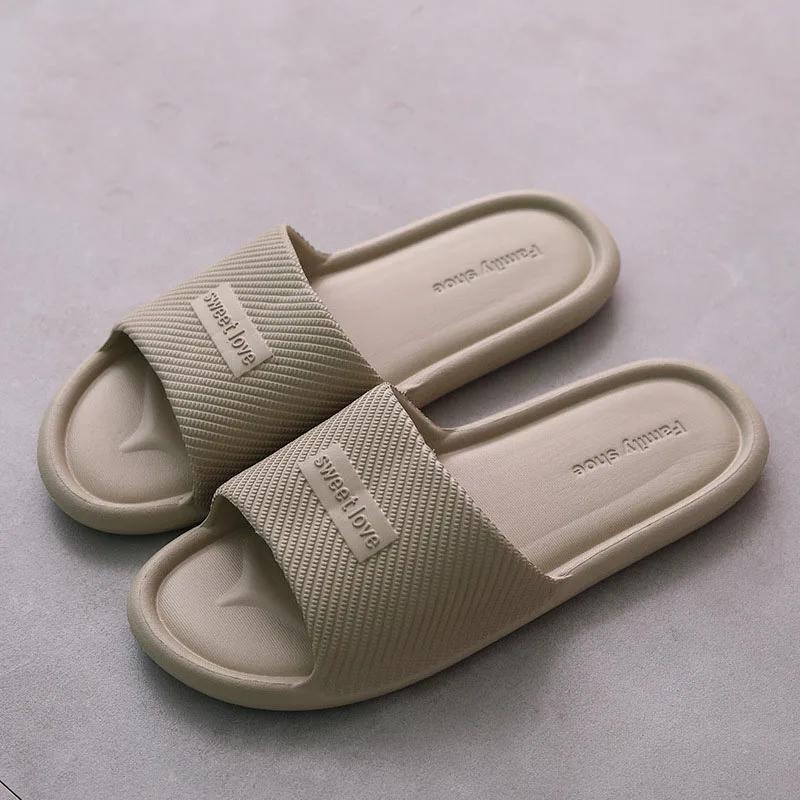 Fashion Summer Bathroom Slippers Men Women Non-slip fashion Slides Indoor House EVA Slippers Woman Couples at Home Happy Flops