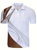 Men's Summer Lightweight Short-Sleeve Sports Shirt with Fashionable Geometric Pattern