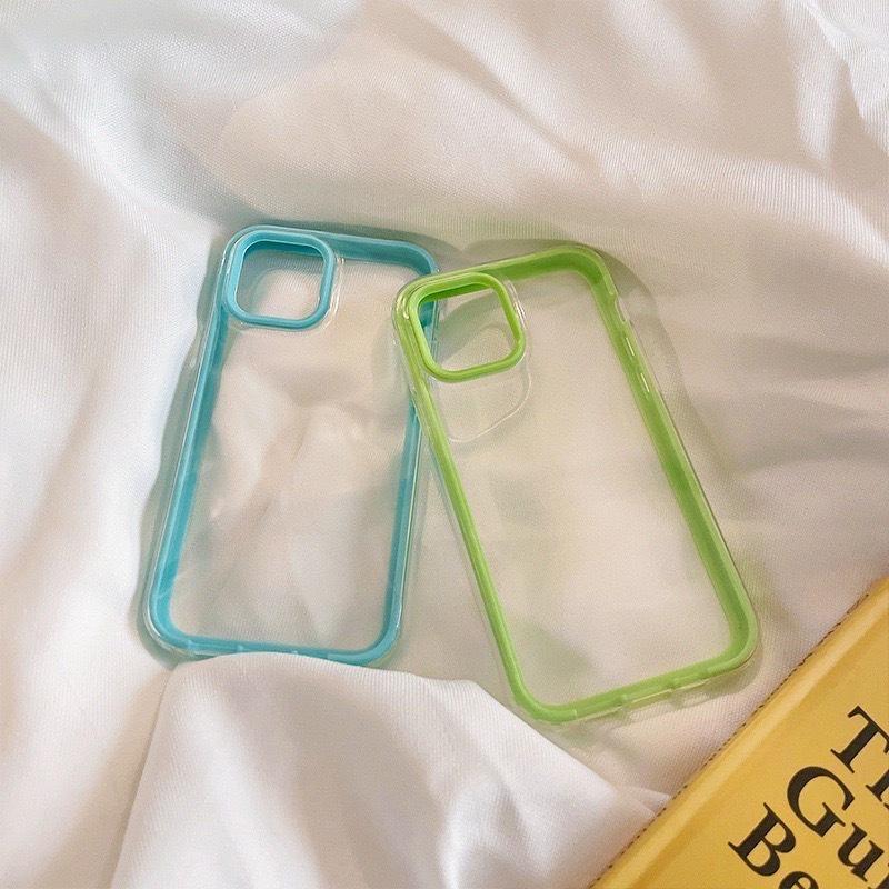 Fashion Transparent Phone Case for Iphone 11 12 13 14 15 Pro Max XS X XR Max 7 8 Plus SE 2020 Mini Candy Bumper Back Cover