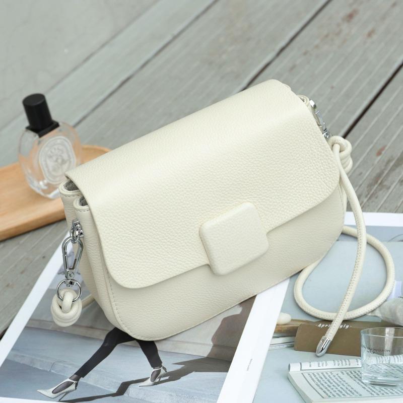 Genuine Leather Women's Handbag, Small Square Bag, Women's Crossbody Bag, Shoulder Bag, Underarm Bag Casually