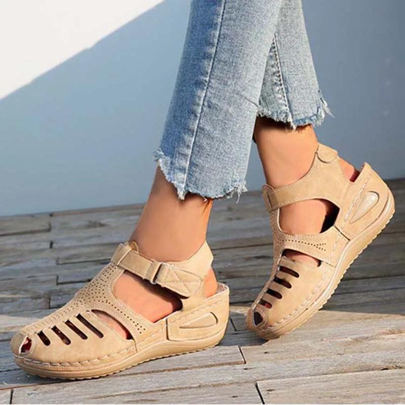 Shoes Women Sandals Summer Non-Slip Walking Shoes Comfortable Women Shoe Wedge Sandals Woman Party Women Sandal Footwear Female