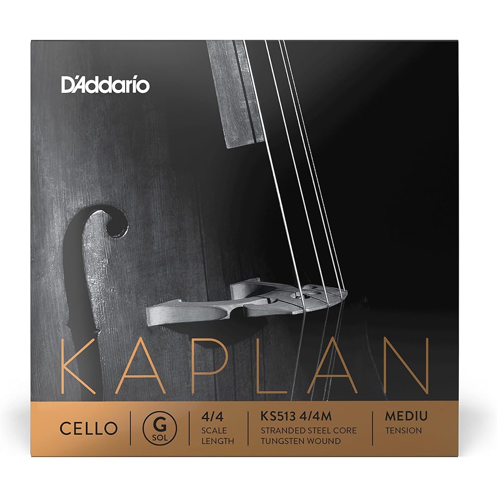 D Addario Kaplan G-String KS513 4/4M Medium Tension Cello Strings (Domestic Genuine Product)