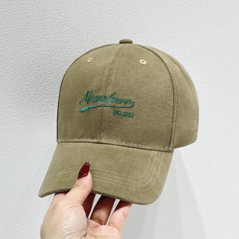 Vintage Chic Embroidered Letter Baseball Cap for Women - Soft, Lightweight, Sun-Protective, Breathable, Adjustable Fit, Perfect for Outdoor Activities
