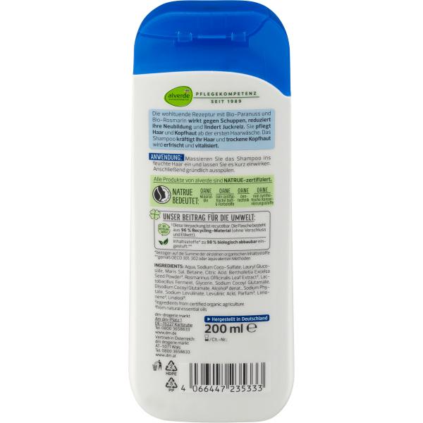 DM Alverde Nature Cosmetics Brazil Nut Dandruff Shampoo 200ml