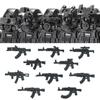 Polizia Cittadina Cina Forze Speciali Blocchi di Costruzione Soldato d'Assalto Figure SWAT Maschera Difesa Gas Armi Militari Mattoncini Giocattoli Bambini