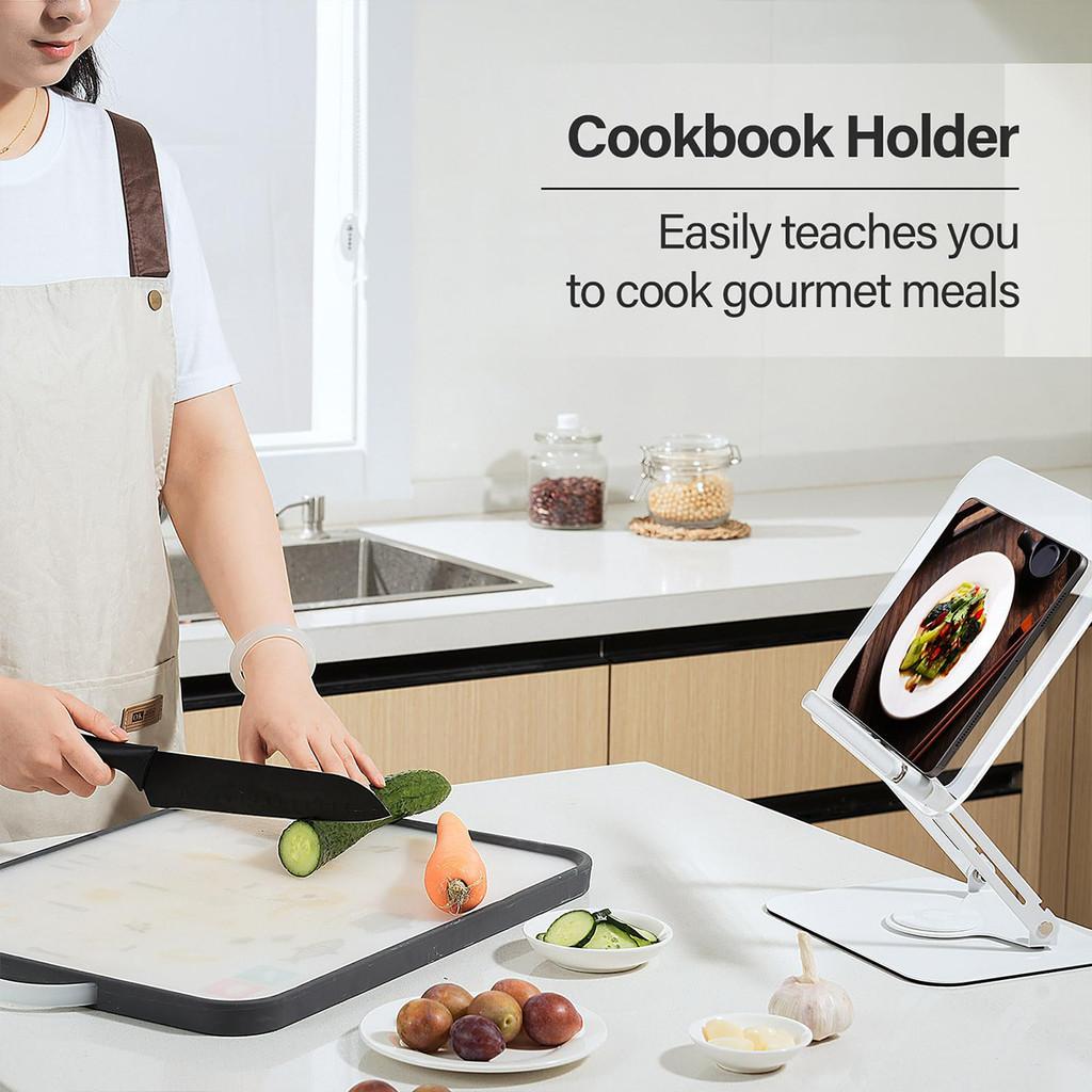 Multifunkční otočný akrylový stojan na knihy Elastické klipy na stránky Skládací stolní podstavec Nastavitelný držák na knihy