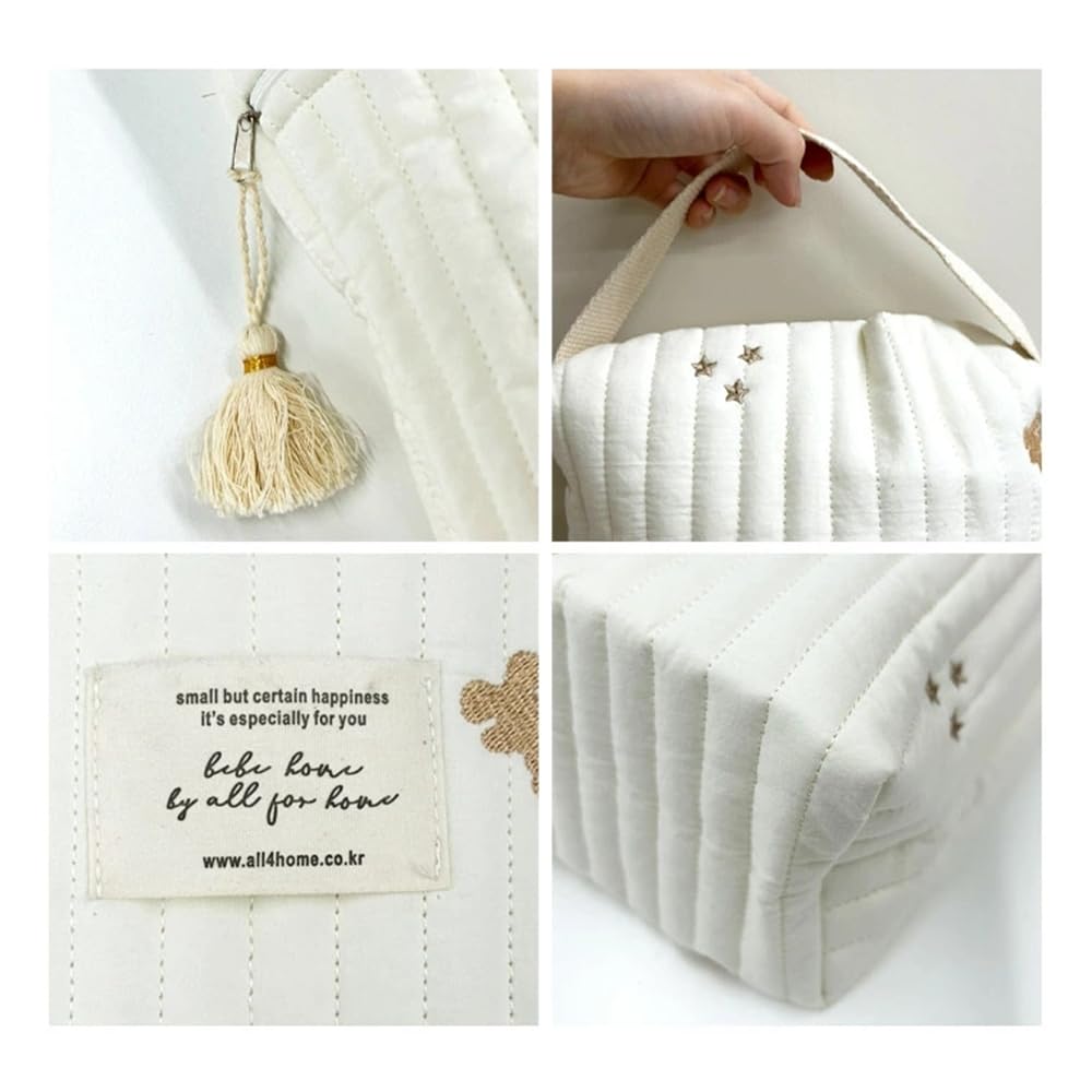 Diaper mug quilted baby bottle stroller stroller carry bottle embroidered for baby pouch, multi-purpose pouch, pouch, pouch, pouch, mother's bag,