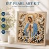 Decorative Placement Project with Display Frame, Religious DIY Artwork Set for Reflective Indoor Display Artwork
