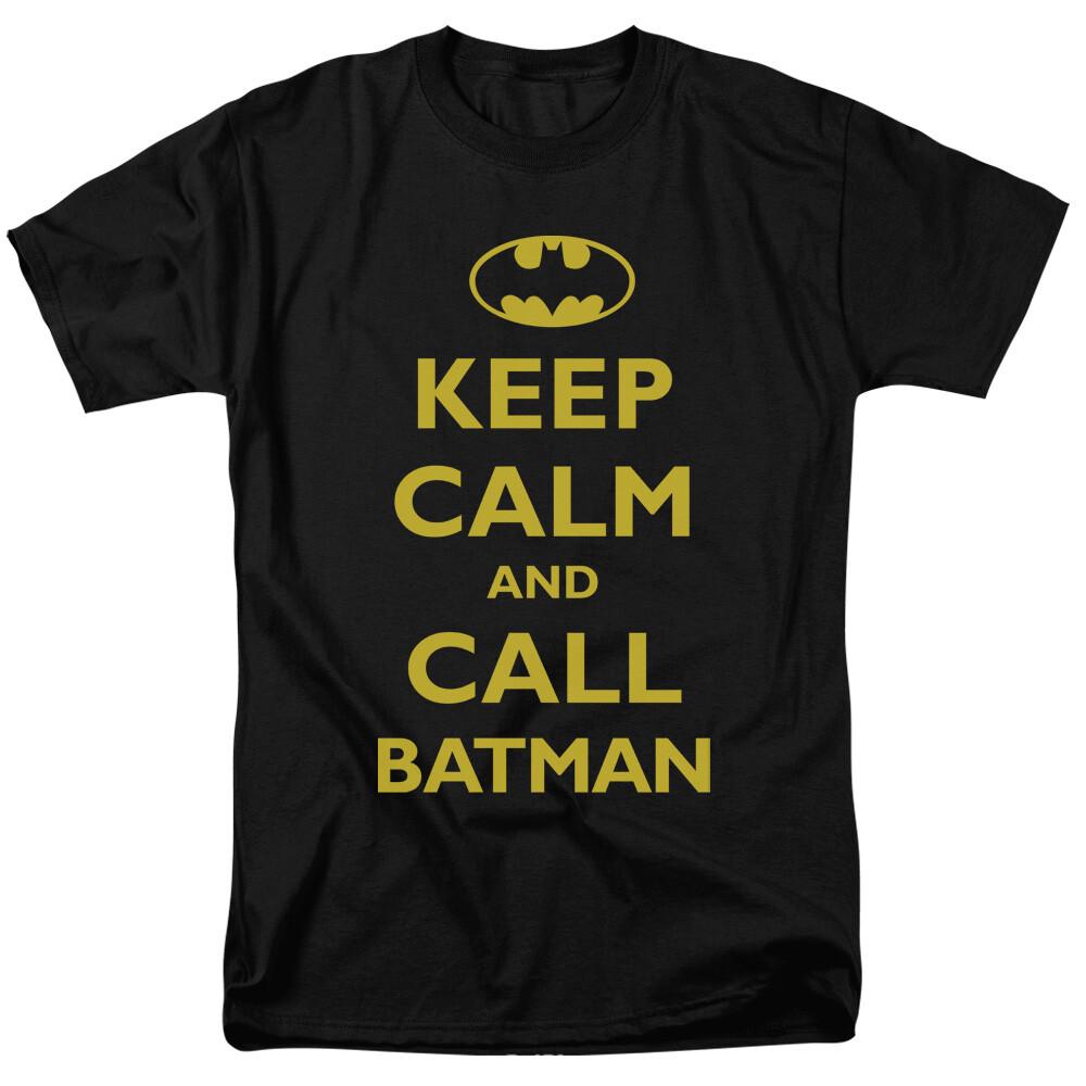 26 Keep Calm and Call Batman T Shirt Licensed Comic Book Tee Black Unisex T-Shirt XXXXL