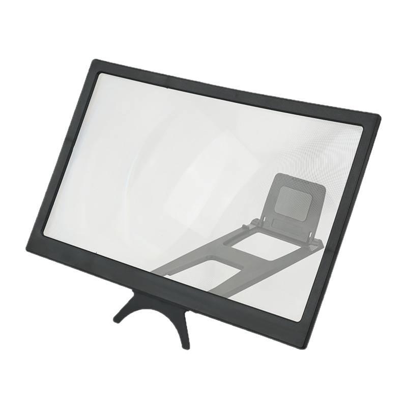 Curved 12-inch Phone Screen Magnifier with Multifunctional Desktop Stand, T6 Model.