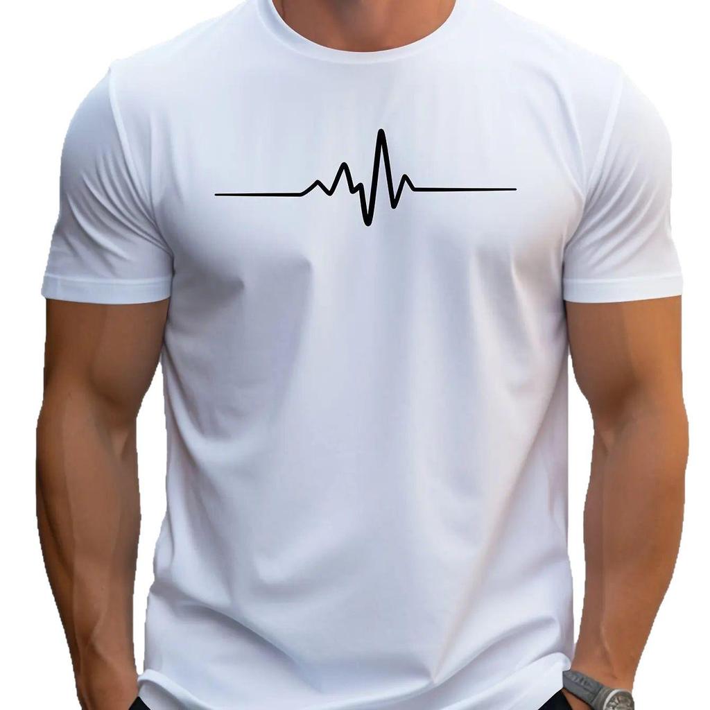 Tricou 3D pentru bărbați, stil european și american, nou pentru vara 2025, cu imprimeu la modă, cu personalitate