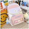 School bag dopamine large capacity multi-compartment book bag with pain layer going out for travel lazy wind versatile waterproof backpack