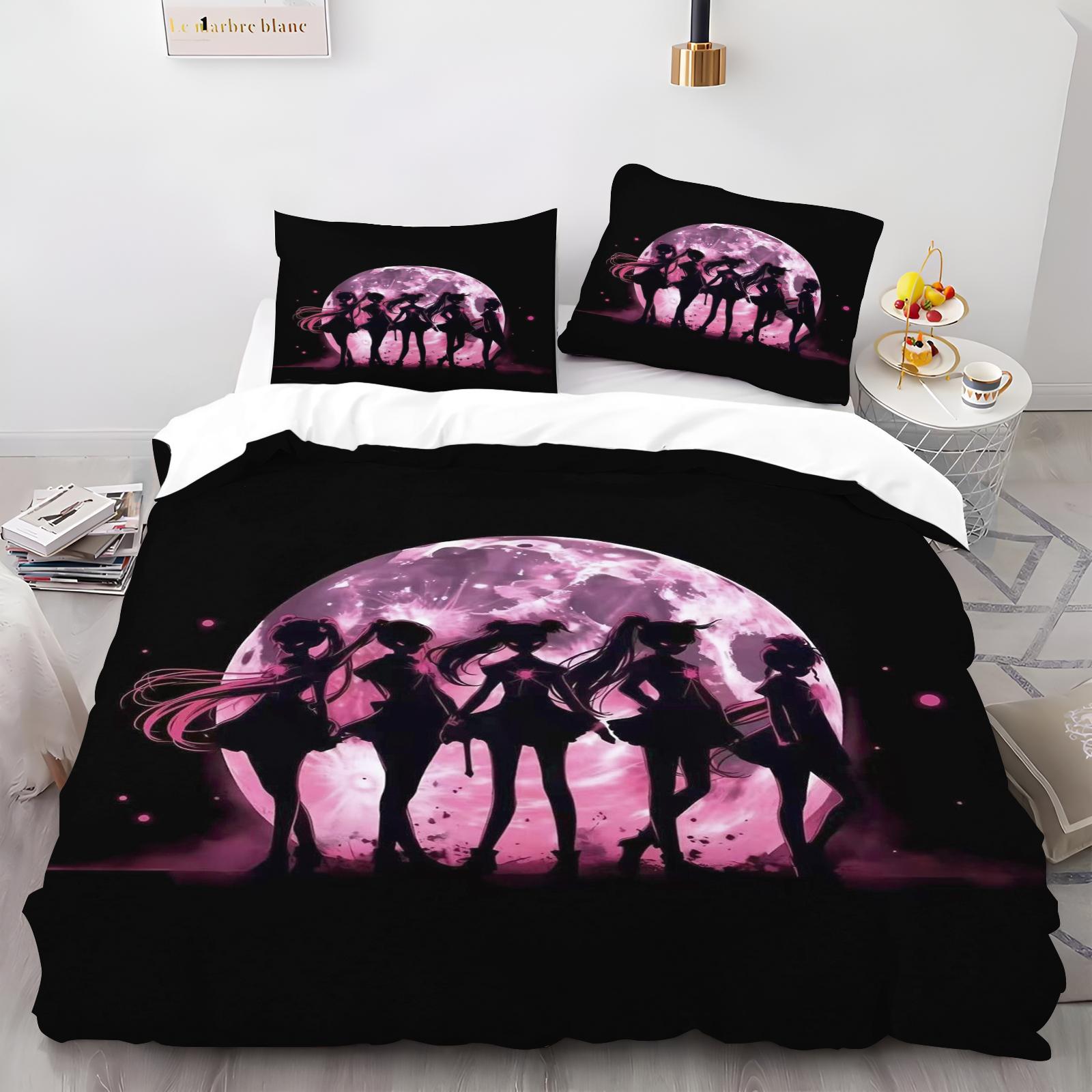

Cartoon Beauty Shadow Duvet Cover Cartoon Girls Like Home Pillowcase Set Adult Bedroom Children Comforter Bedding 90x200cm