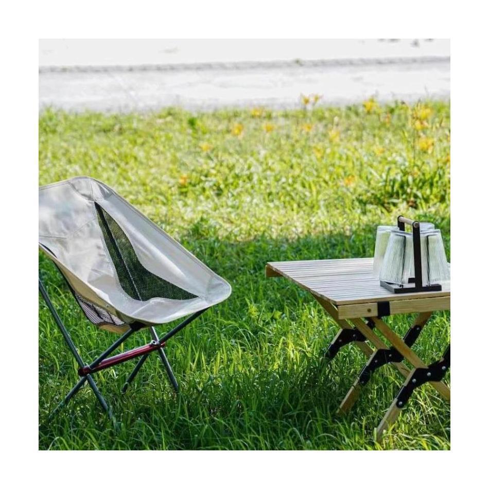 1 Pcs Outdoor Hiking Fishing Backpacking Full-Aluminum Frame Folding Camp Chair Portable Carry Bag Suitable Travel Stool Tools