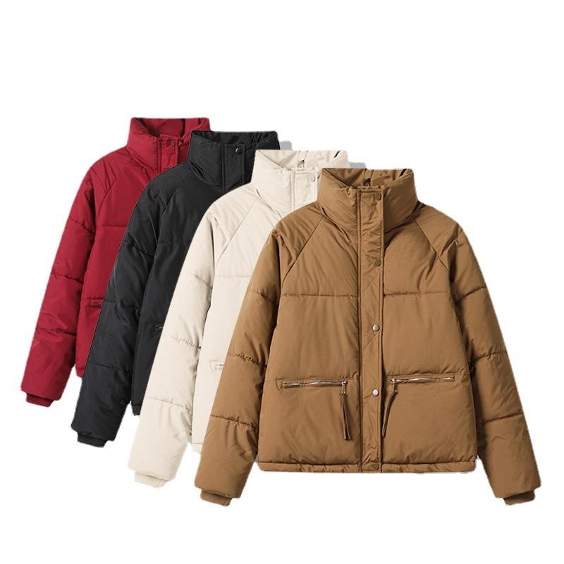 New short thickened down  clothes for women's small casual loose  clothes jacket winter
