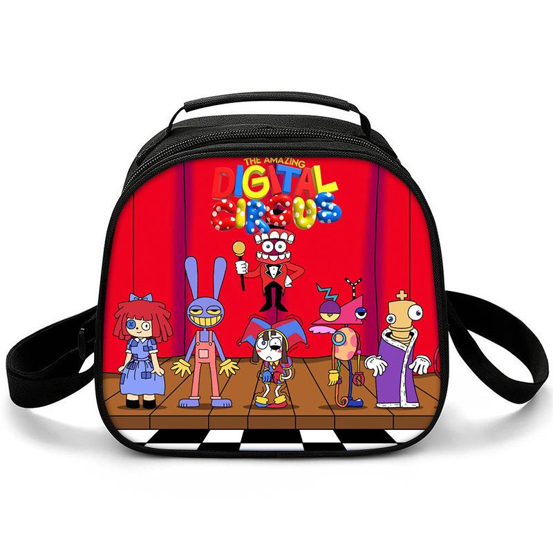 Magic Digital Circus Lunch Bag Student Ice Bag Children'S Meal Box Bag Handheld Shoulder Bag Cartoon Meal Bag