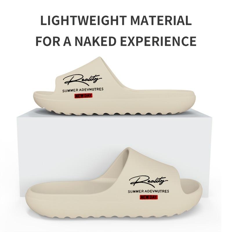 Men Summer Thick Sole Slide Slippers Casual Non Slip Indoor Outdoor Sandals