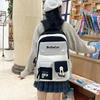 Harajuku Style Colorblock Student Backpack - Large Capacity School Bag for Teens