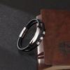 Braided PU Leather Rope Bracelet for Men Simple Fashion Zinc Alloy Magnetic Clasp Bangle Wristband Adjustable