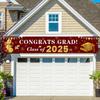 2026 Graduation Decorations Congrats Grad Class of 2026 Banner - Maroon and Gold Graduation Yard Sign Backdrop Hanging Decorations for Indoor Outdoor